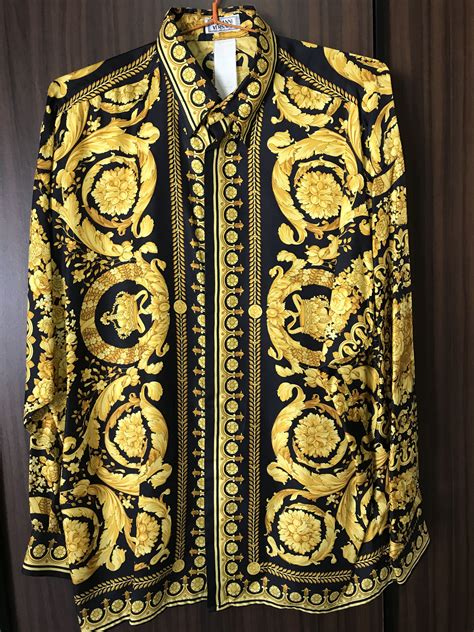 fake versace shirt silk|men's vintage Versace silk shirts.